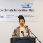 Speaker at the opening of the Seattle Climate Innovation Hub.